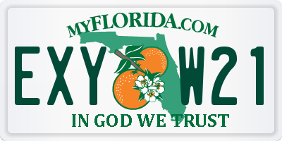 FL license plate EXYW21