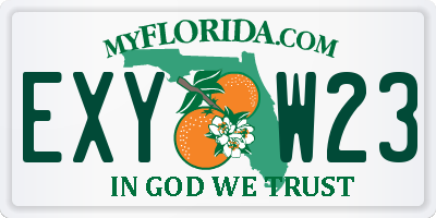 FL license plate EXYW23