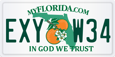 FL license plate EXYW34