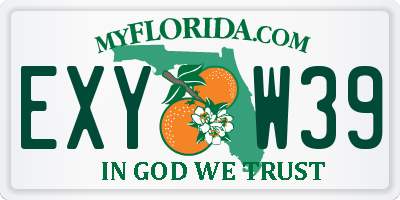 FL license plate EXYW39