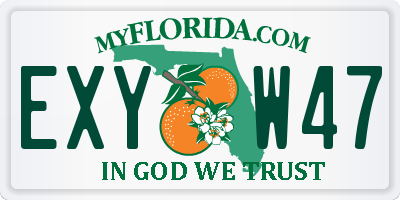 FL license plate EXYW47