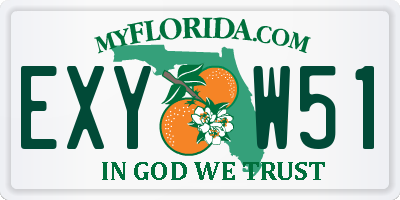 FL license plate EXYW51