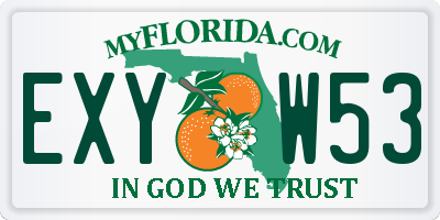 FL license plate EXYW53