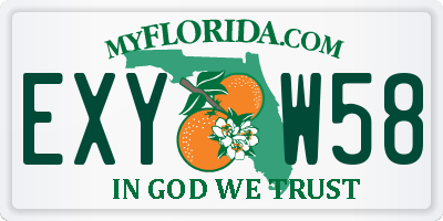 FL license plate EXYW58