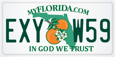 FL license plate EXYW59