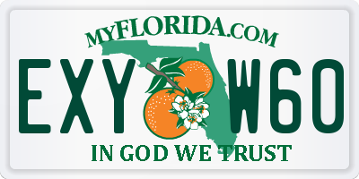 FL license plate EXYW60