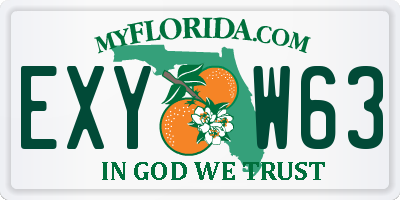 FL license plate EXYW63