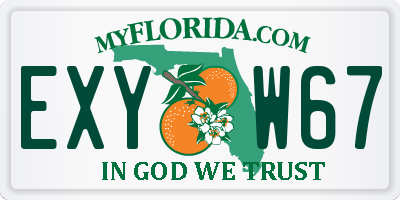 FL license plate EXYW67