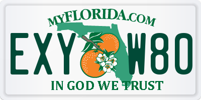 FL license plate EXYW80