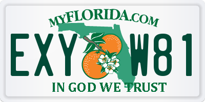 FL license plate EXYW81