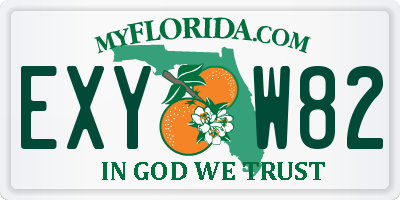 FL license plate EXYW82