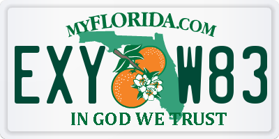 FL license plate EXYW83