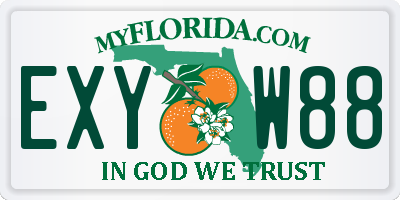 FL license plate EXYW88