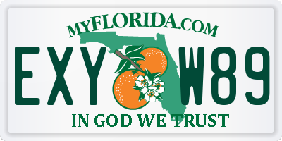 FL license plate EXYW89