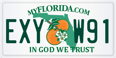 FL license plate EXYW91