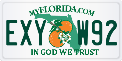 FL license plate EXYW92
