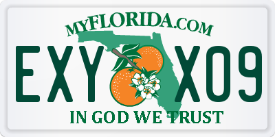 FL license plate EXYX09