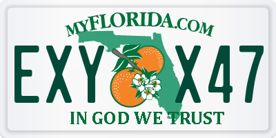 FL license plate EXYX47