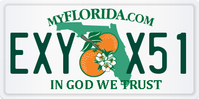 FL license plate EXYX51