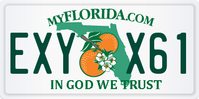 FL license plate EXYX61