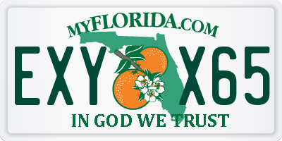 FL license plate EXYX65