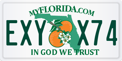 FL license plate EXYX74