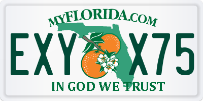 FL license plate EXYX75