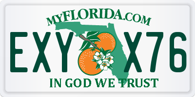 FL license plate EXYX76