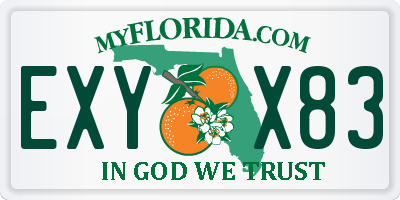 FL license plate EXYX83