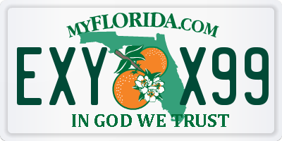 FL license plate EXYX99