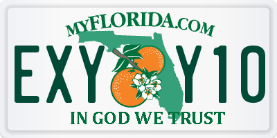 FL license plate EXYY10