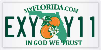 FL license plate EXYY11
