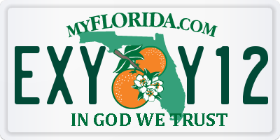 FL license plate EXYY12