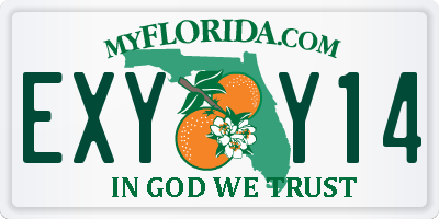 FL license plate EXYY14