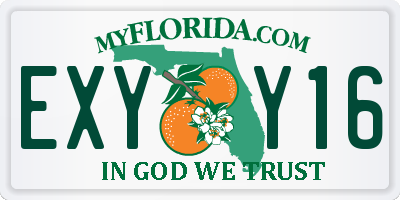 FL license plate EXYY16