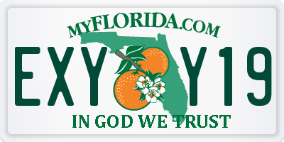 FL license plate EXYY19