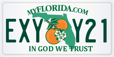 FL license plate EXYY21
