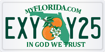 FL license plate EXYY25