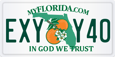 FL license plate EXYY40