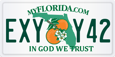 FL license plate EXYY42
