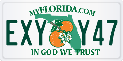 FL license plate EXYY47