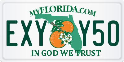 FL license plate EXYY50