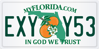 FL license plate EXYY53