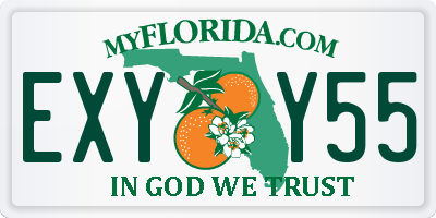 FL license plate EXYY55
