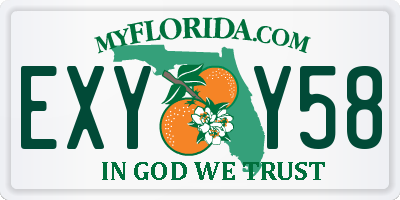 FL license plate EXYY58