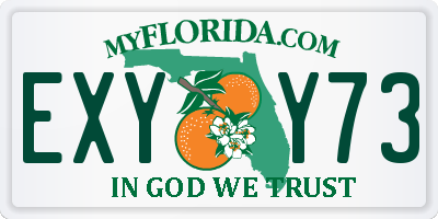 FL license plate EXYY73