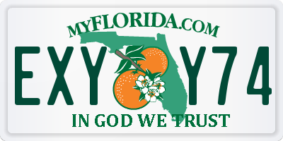 FL license plate EXYY74