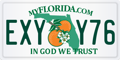 FL license plate EXYY76