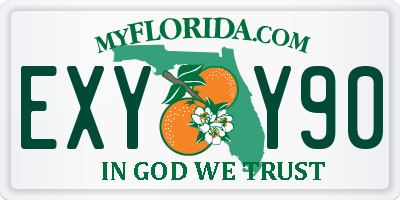 FL license plate EXYY90