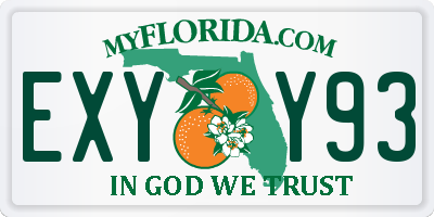 FL license plate EXYY93